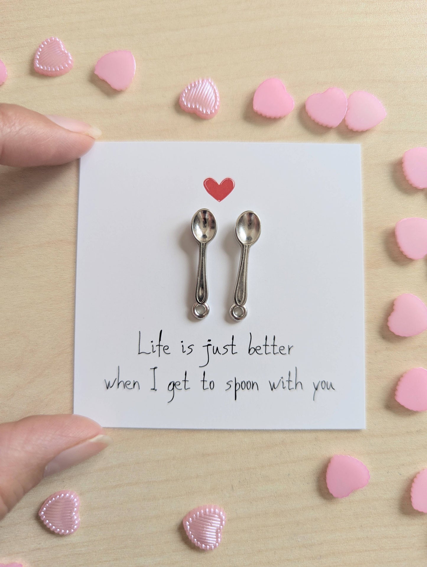 Cute Love Card – Life Is Better When I Get to Spoon with You