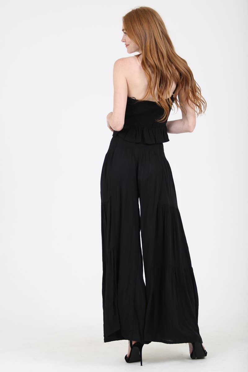 B3663-ASIS TIE WAIST WIDE LEG PANTS