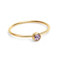 18K Gold PVD Stainless Steel Birthstone Stacking Ring