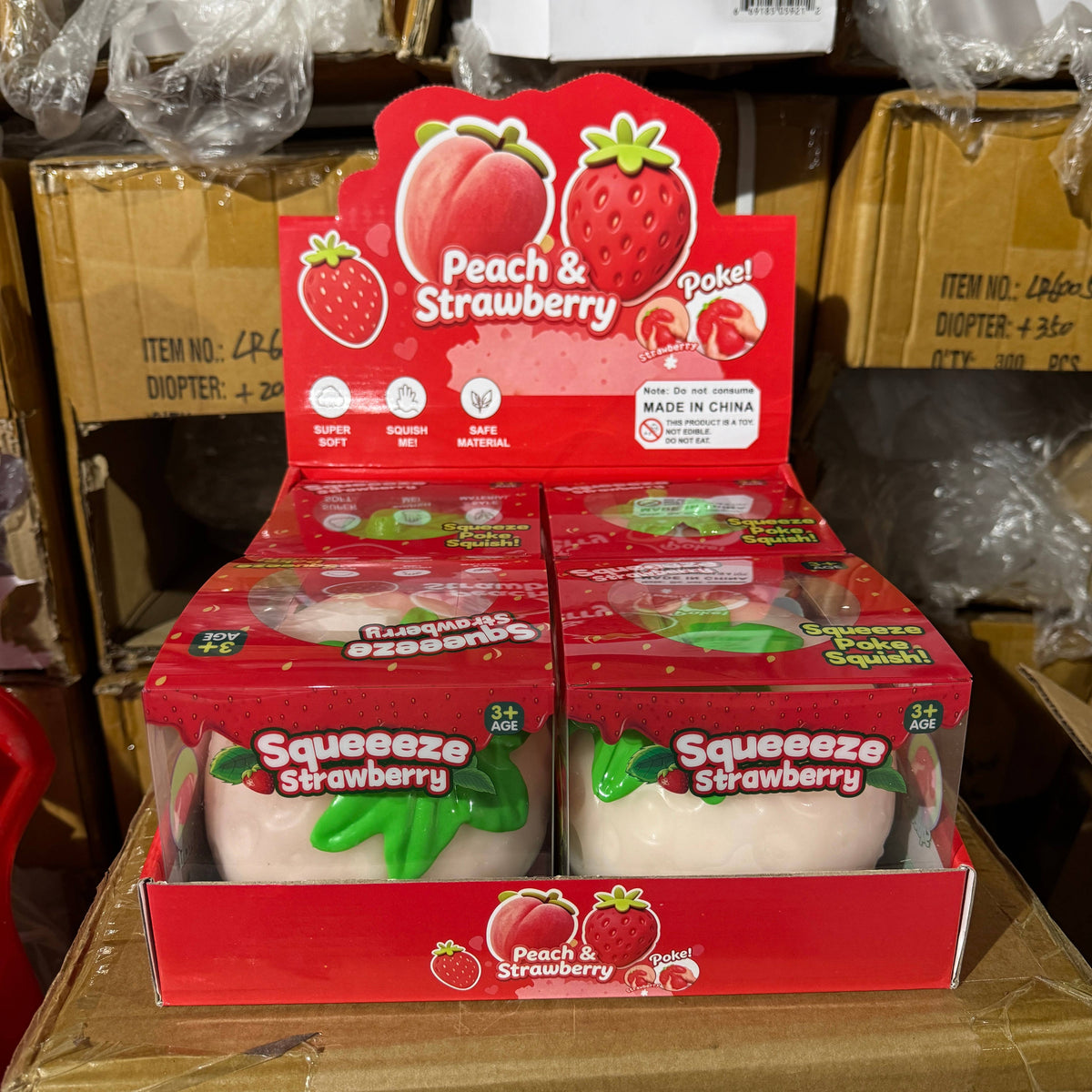 Crackling Crunchy Strawberry Squishy 12/pk | A042