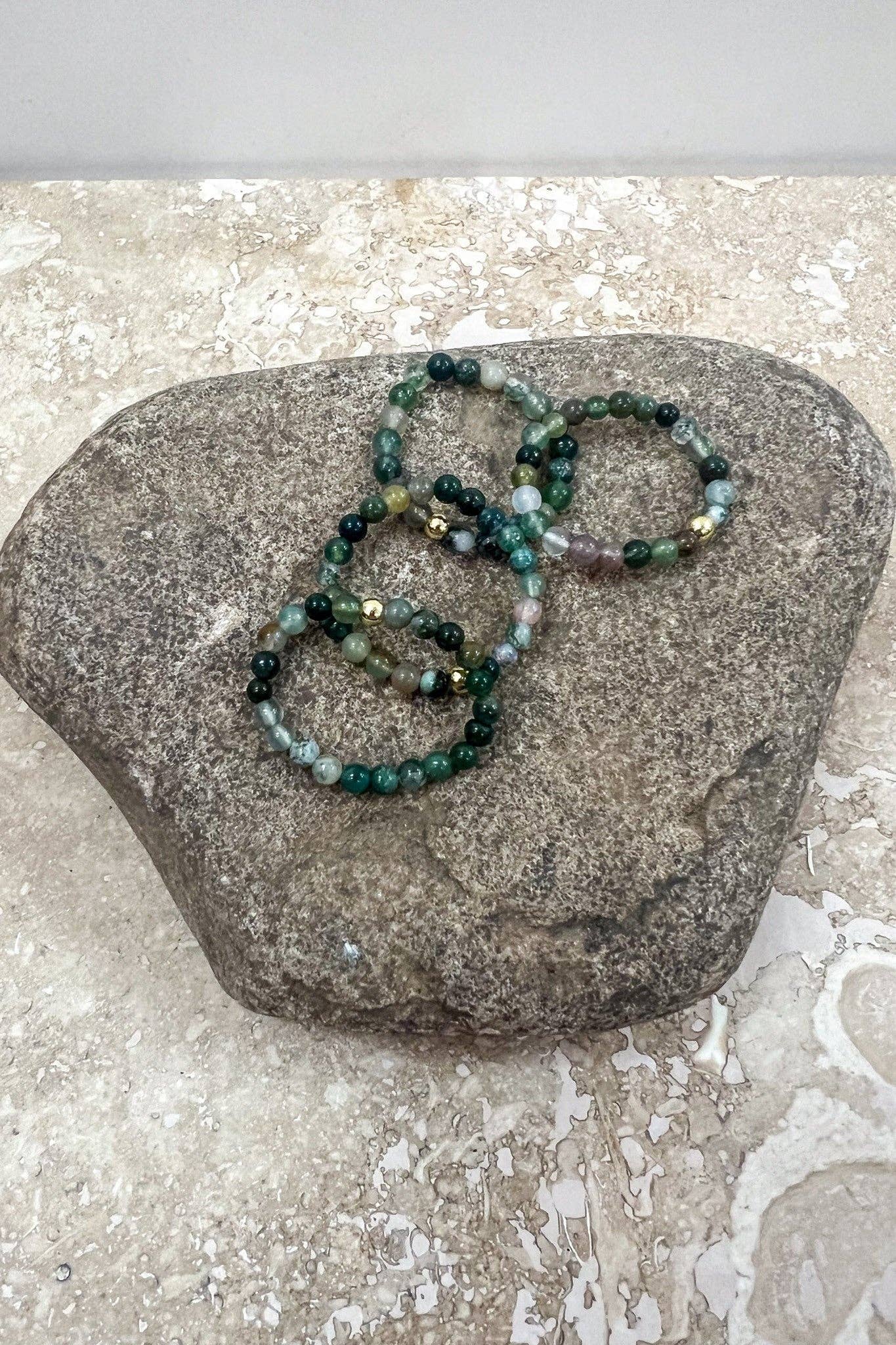 Stretchy Beaded Stack Rings