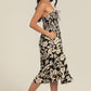 C4F45-A920 SMOCKED BODICE STRAPLESS MIDI DRESS W POCKETS