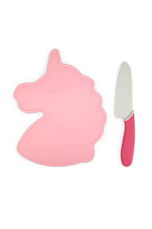 Unicorn Cutting Board & Knife Set – Kid-Safe