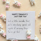 Hoppy Thoughts Uplifting Mini Card with Bunny Figurine