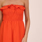 Strapless Smocked Midi Dress