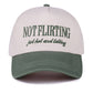 0731 Not Flirting Two Tone Canvas Cotton Cap SI-28474 Zenana Consgt.