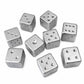 Gold and Silver Luxe Solid Metal Mahjong Dice Gift Ready