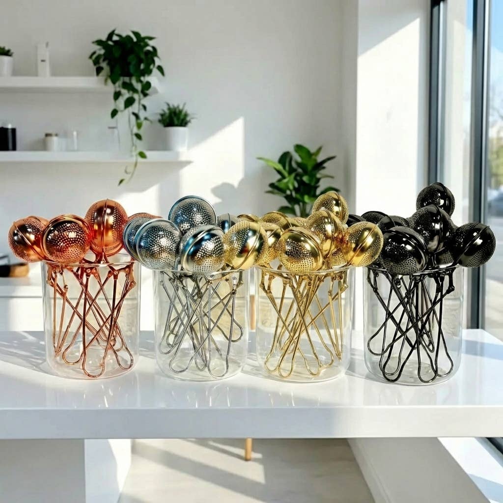 Stainless Steel Tea Strainer | Faire Market Bestseller