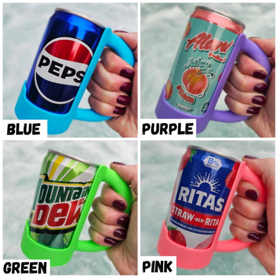 7.5 & 8.4 oz MINI Can Holder, Mini Soda Pop Holder Handle