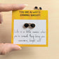 Mini Card with Sunglasses Figurine - Encouragement Gift