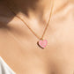 Enamel Heart Statement Pendant Necklace