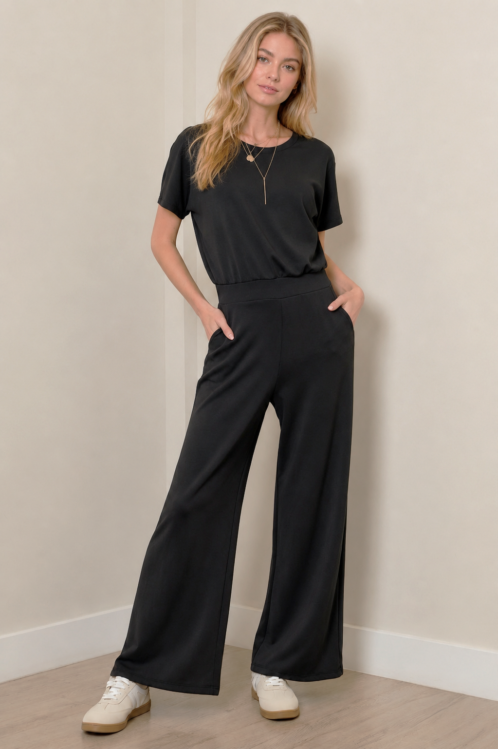 BUTTERY SOFT CINCHED WAIST JUMPSUIT FWMJ3555