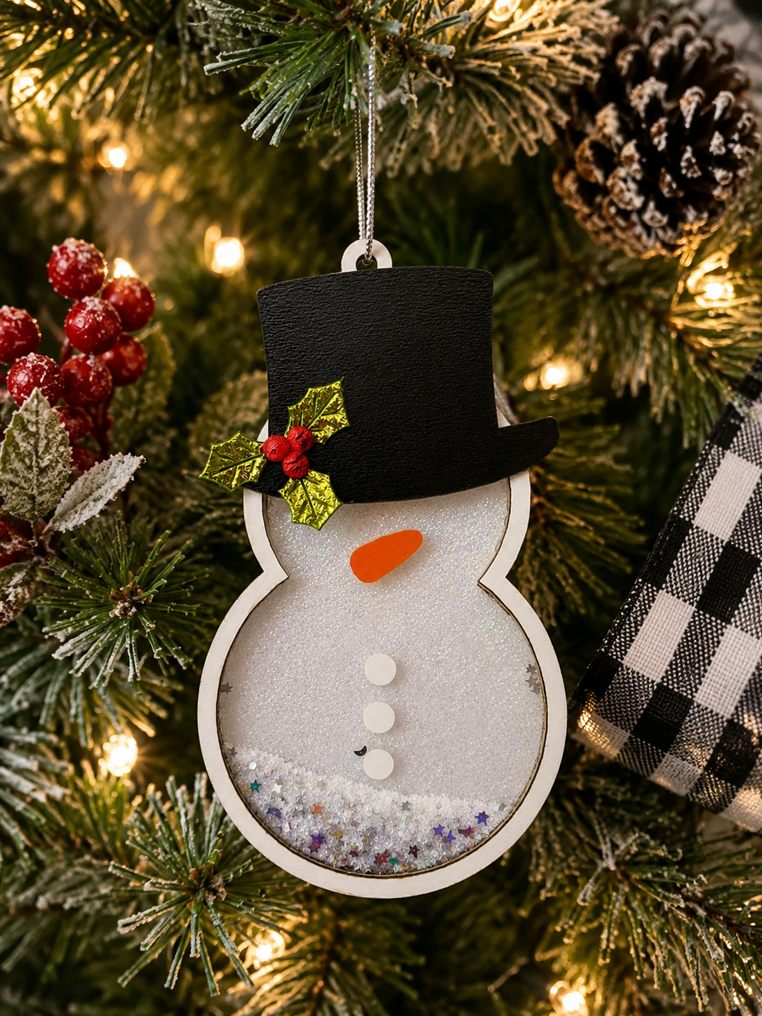 Snowman Shaker Ornament – Layered Christmas Ornament