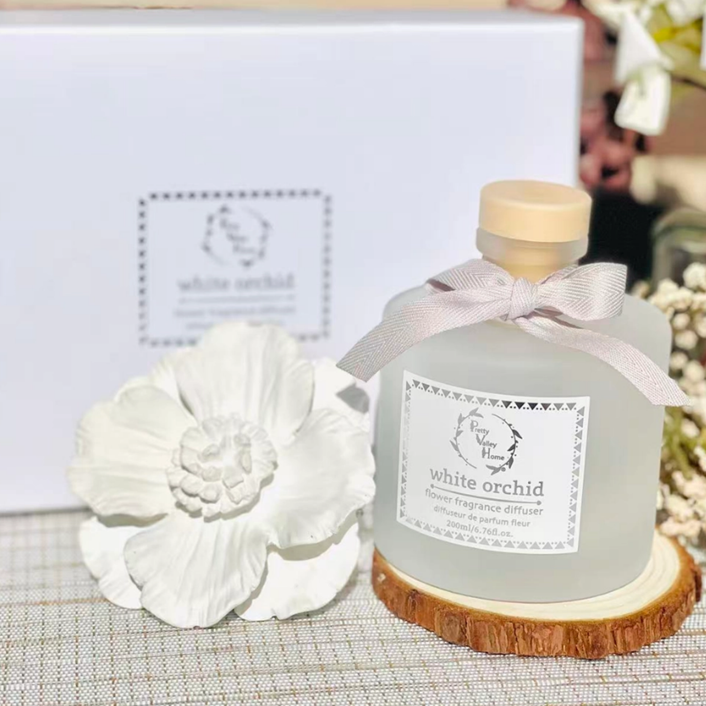 Diffuser Sets Gifts Ceramic Flower (2025)-Pretty Valley Home