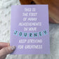 Keep Striving For Greatness Inspirational Graduation Card