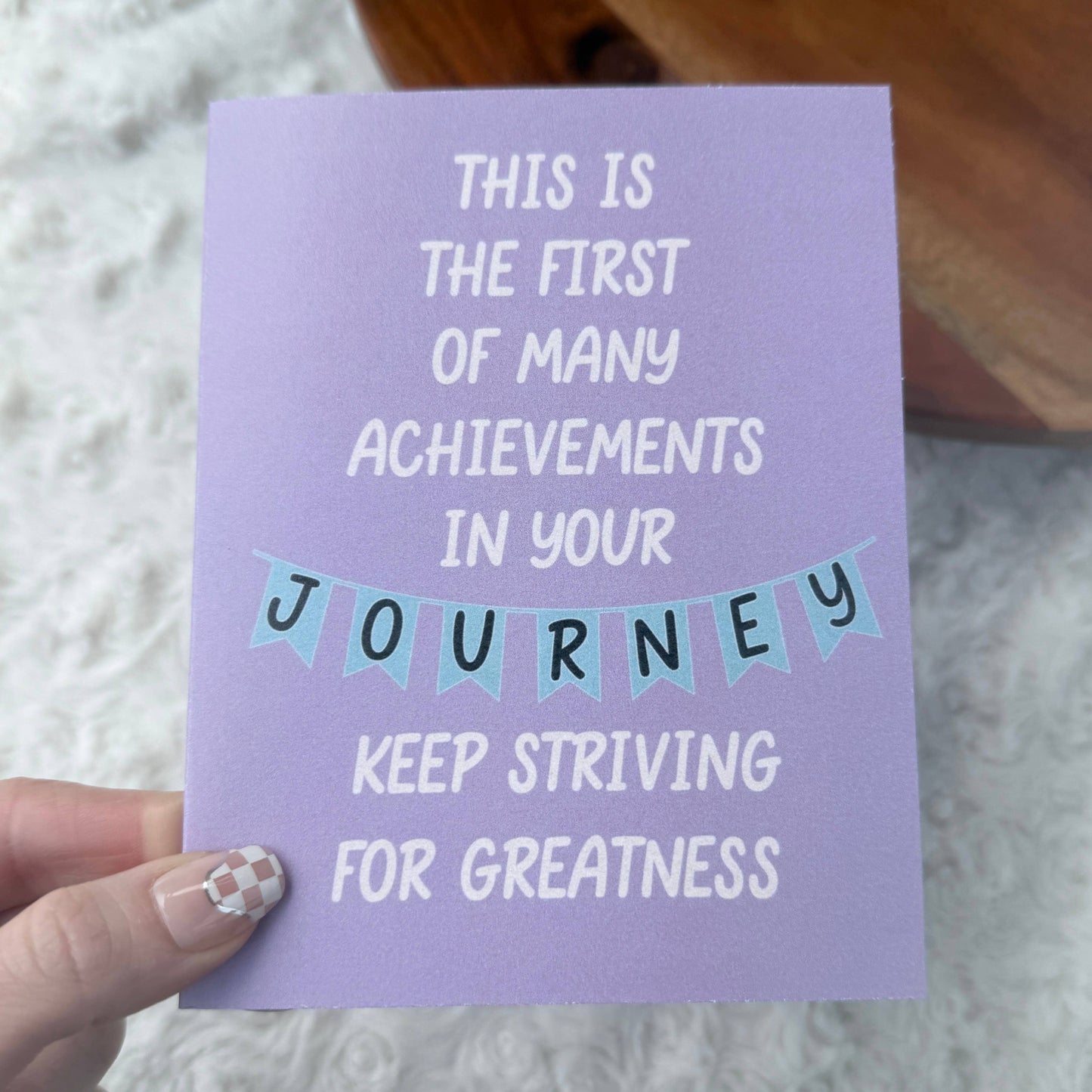 Keep Striving For Greatness Inspirational Graduation Card