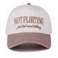 Not Flirting Two Tone Canvas Cotton Cap