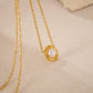 18K STAINLESS STEEL TARNISH FREE PEARL NECKLACE | 40NK9544