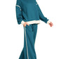 Scuba Contrast Trim Piping Detail Sweatshirts & Pants 2PC Se