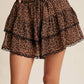Leopard Tiered Lace Skort LP0273