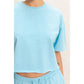 Short Sleeve Crew Neck Top And Shorts Set