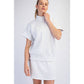 MODAL SCUBA QUARTER ZIP SHORT SLEEVE TOP