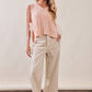 Floral Embroidered Cropped Wide-Leg Pants LP0276