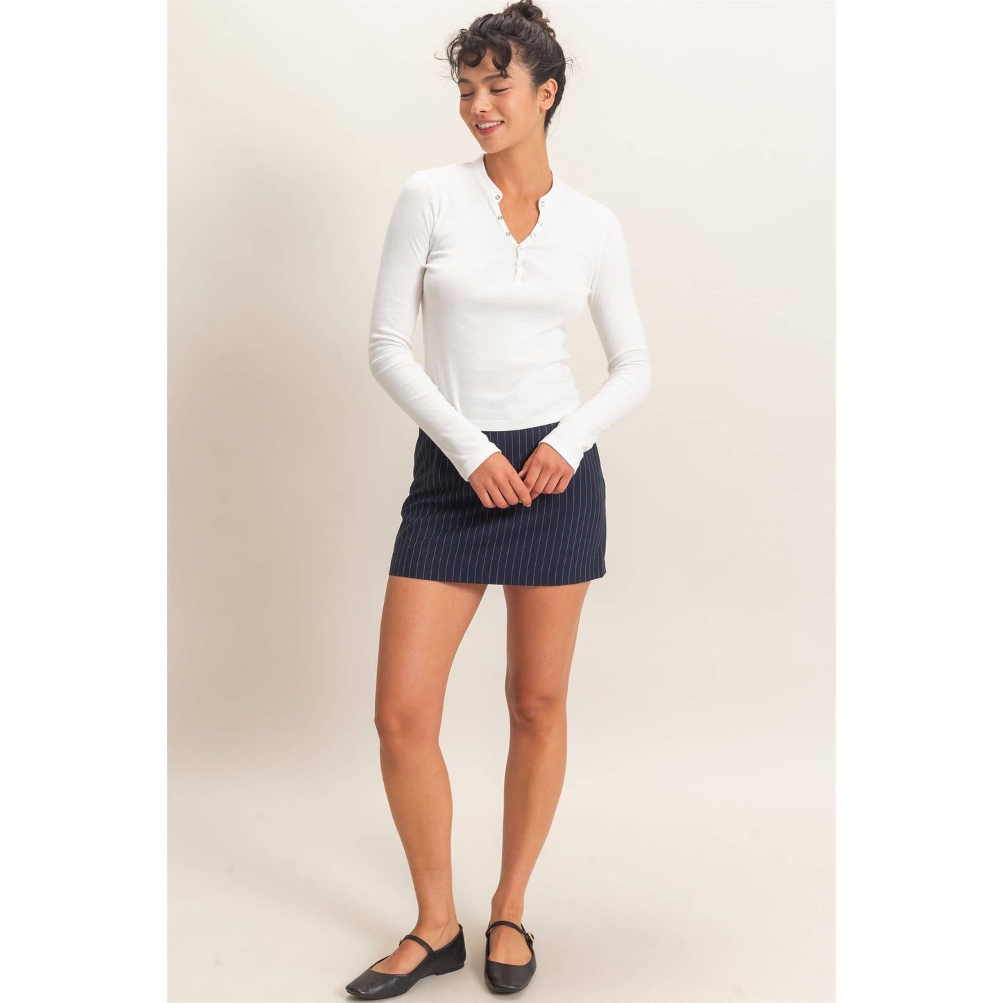 Pinstripe Skort