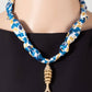 Metallic Pendant Knotted Bandana Necklace