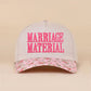 Marriage Material Two Tone Canvas Cotton Cap