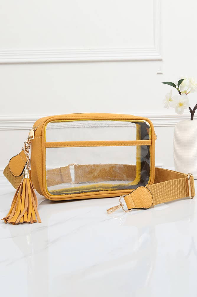 Clear PU crossbody camera bag from Sip and Shop Arizona boutique
