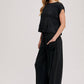 RELAXED KNIT SMOCKED TOP AND WIDE PANTS SET