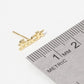 Lettering Gold Dipped Post Earrings