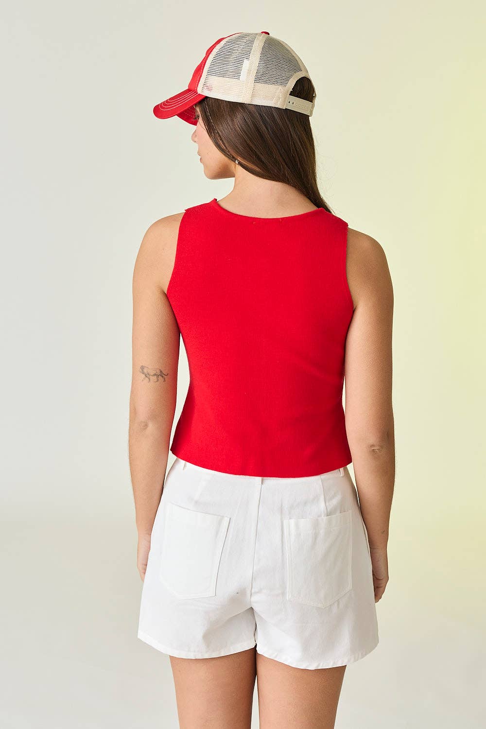 PT50333 Audrey Sleeveless Button Up Top