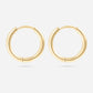 18K Gold PVD Stainless Steel Classic Hoop Huggie Earrings