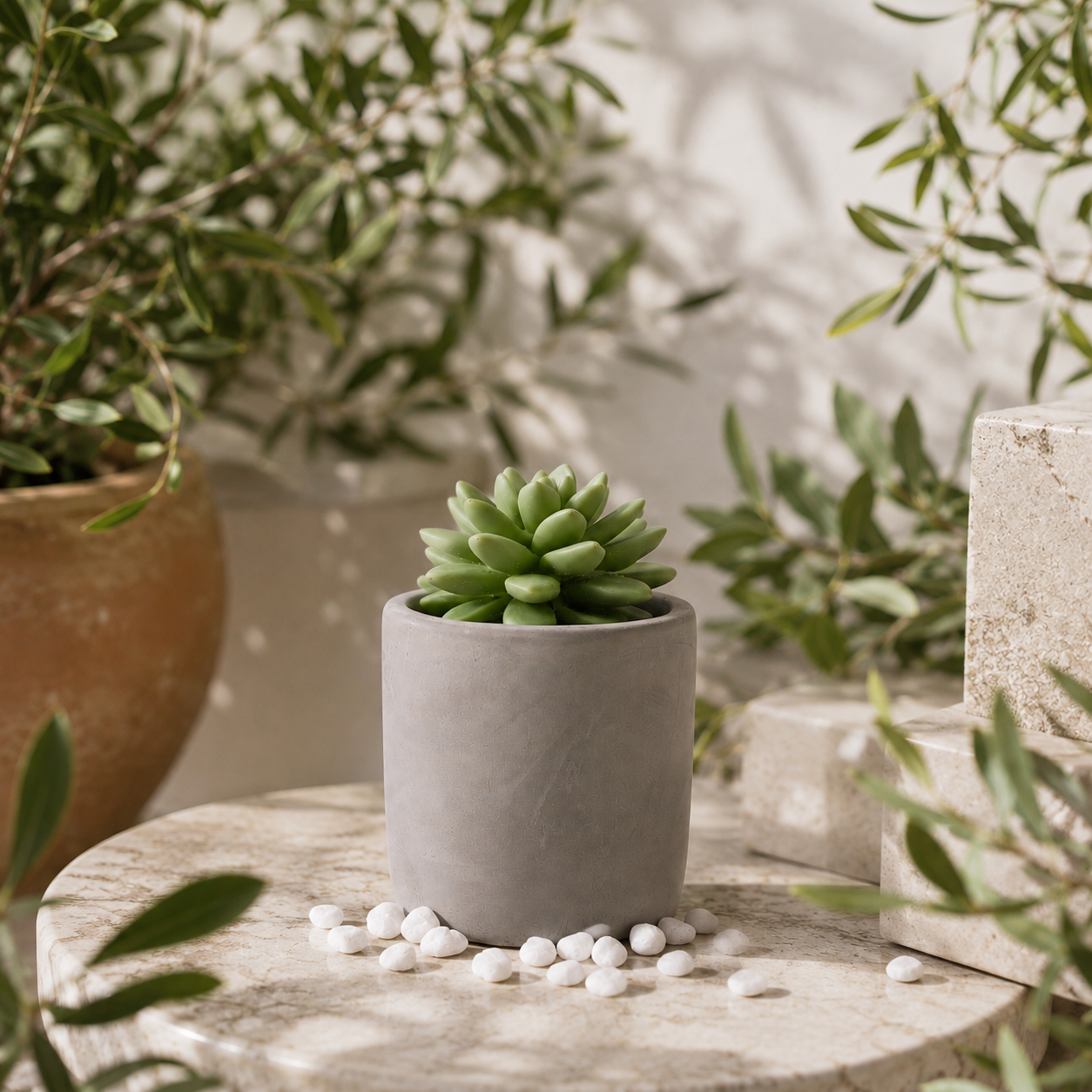 Succulent in Planter Diffuser Gift Set for Home Decor