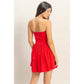 Strapless Flowy Mini Dress