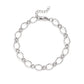 18K Gold PVD Stainless Steel Hammered Oval Chain Bracelet