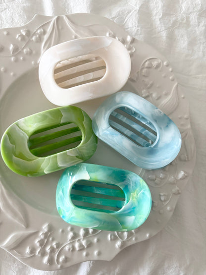Oval French Hair Clip (COVAL-MARBLE) (Copy)