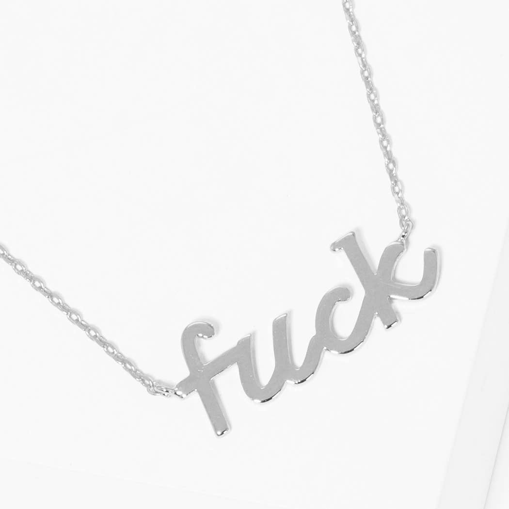 Gold-Dipped FUCK Fashion Necklaces