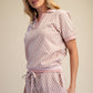 Collar Neck Short-Sleeve Polo Top