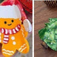 CHRISTMAS TREE SANTA SNOWMAN HAIR CLAW CLIPS | 40H939