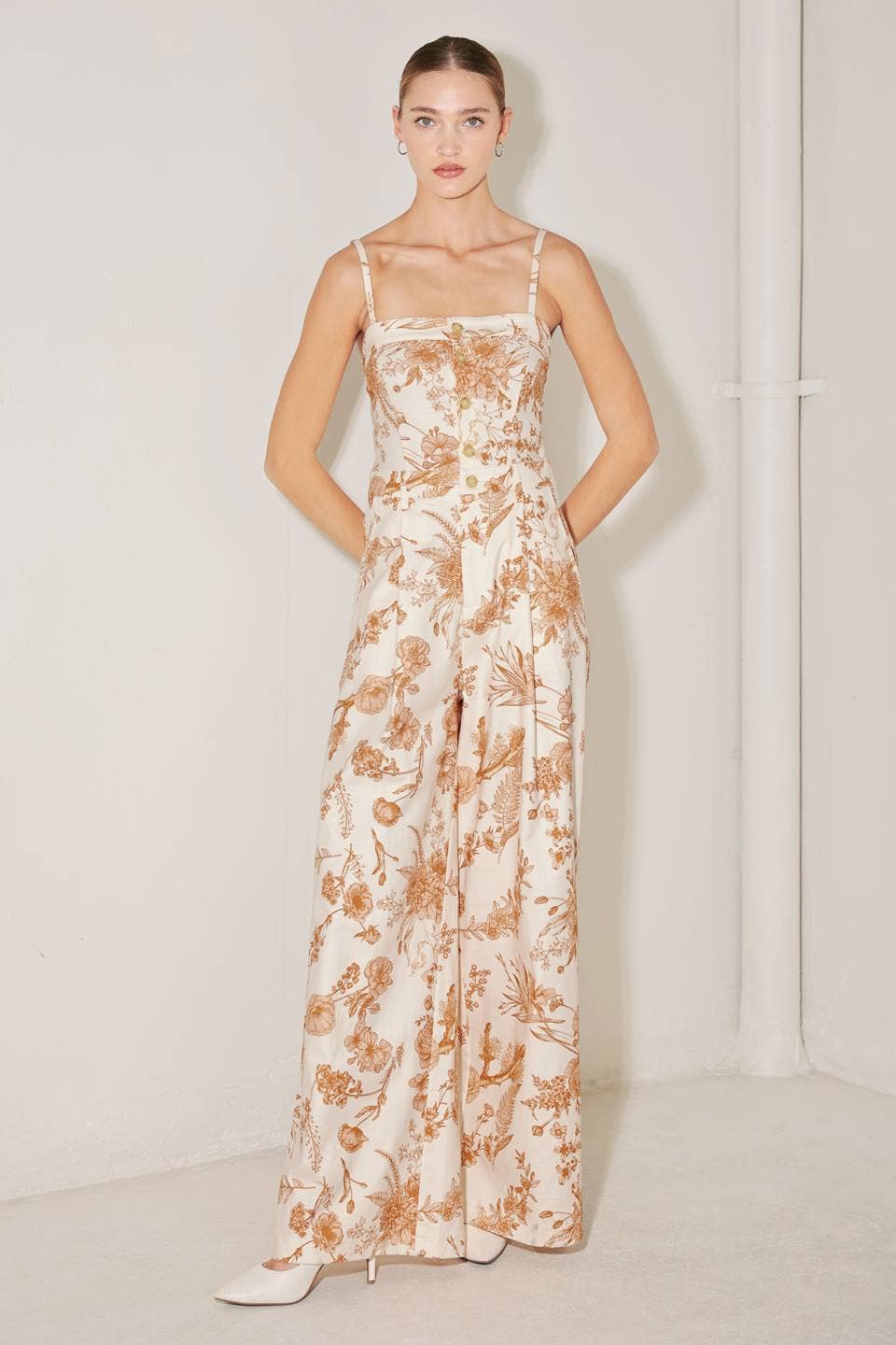 A printed woven jumpsuit - FP1472
