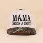 Mama Needs A Drink Two Tone Snapback Hat Zenana