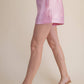 High Waist Glossy Fabric Shorts