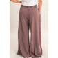 Mineral Wash Star Patch And Print Wide Leg Pants
