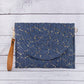 Straw Woven Gold Accents Clutch Bag