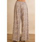 LEOPARD PRINT FULL LENGTH WIDE LEG PULL ON PANTS