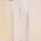 Wide Leg Lace Panel Pants