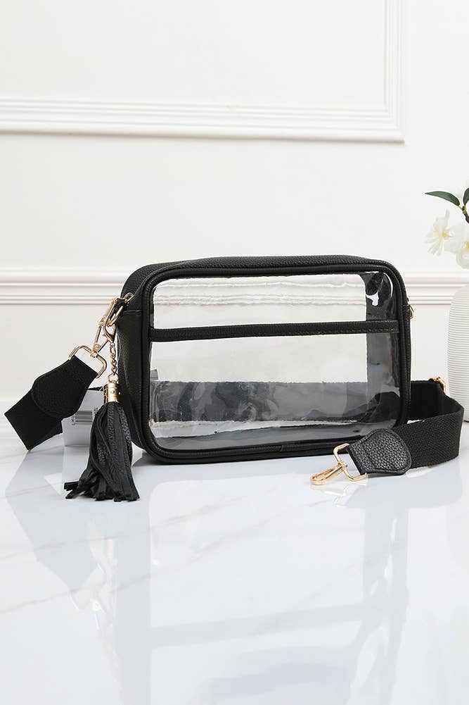 Clear PU crossbody camera bag from Sip and Shop Arizona boutique
